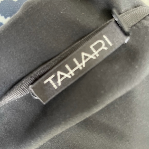 Tahari vintage silk dress with beaded leather trim - Picture 5 of 7